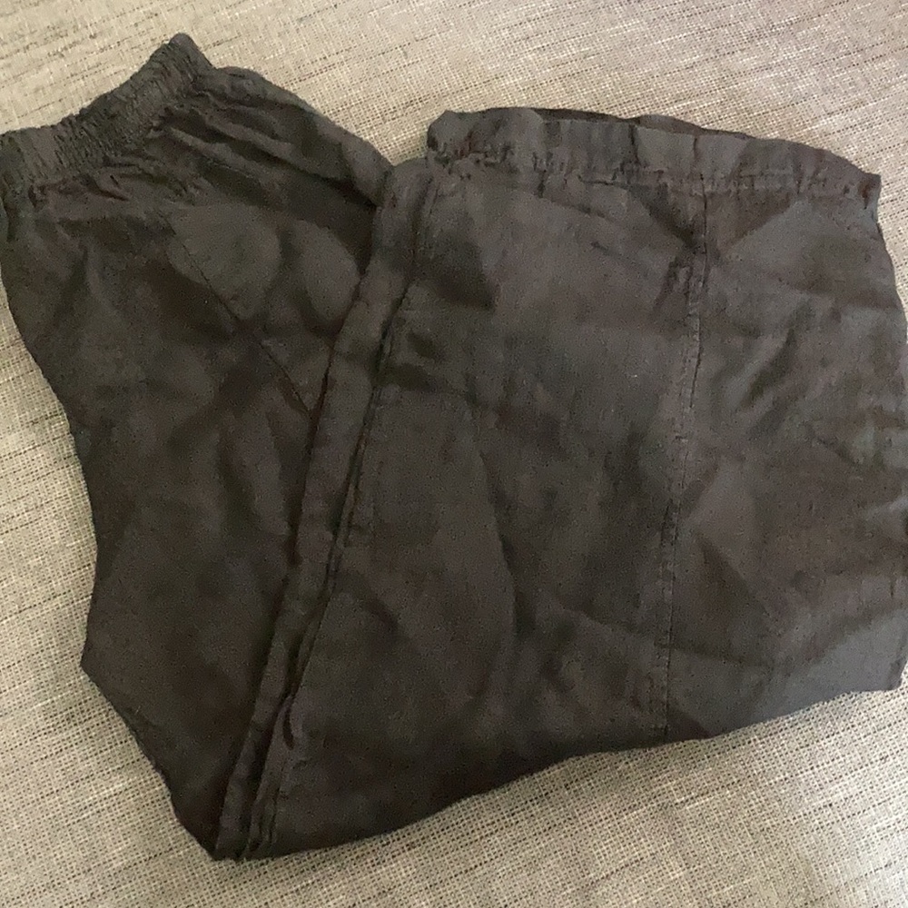 Gigi Moda Black Linen Crop Pants
